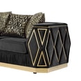 Cavalli Upholstery Diamond Pattern Sofa Made with Wood in Gold accent ...