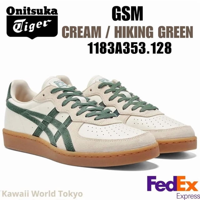 Onitsuka Tiger GSM CREAM / HIKING GREEN 1183A353 128 UNISEX Shoes Japan F/S