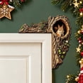 thumbnail image 7 of Velmasee Door Corner Decor - Rustic Tree Hollow 2D Wood Squirrel, Woodland Animal Door Topper for Home Door Frame Window Christmas Fall Farmhouse Decor, 7 of 7