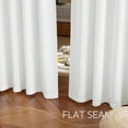 thumbnail image 2 of NICETOWN Semi Sheer Linen Curtains, Rod Pocket Back Tab Faux Linen Blend Privacy with Light Filtering Window Treatments Soft Flax Textured Boho Drapes, 52"x 84", White, 2 Panels, 2 of 7