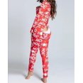 thumbnail image 1 of Sexy Pyjama Women's Jumpsuit Suit Button-down Front Back Butt Bum open Ass Flap Jumpsuit Loungewear Christmas Print Buttoned NEW, 1 of 4