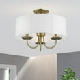 thumbnail image 6 of Livex Lighting - Brookdale - 3 Light Semi-Flush Mount In Transitional Style-12, 6 of 9