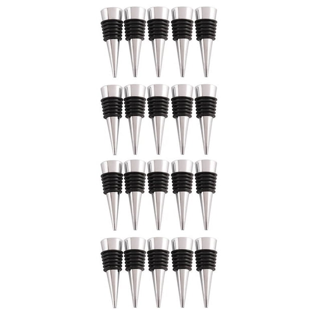 Tapón de vino, 20 tapones de botella reutilizables a prueba de fugas herméticos, corcho de vino casero para bar, vacaciones, para guardar vino