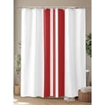 thumbnail image 4 of Holiday Themed Shower Curtain Set ，Waterproof Fabric Shower Curtains Red Stripes Shower Curtains for Bathroom,Bathroom Decor 36"x78", 4 of 6