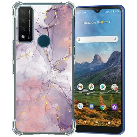 TalkingCase Slim Phone Case Compatible for Cricket Dream 5G, AT&T Radiant Max 5G/Fusion 5G, Opal Marble 17 Print, Lightweight, Flexible, Soft, USA