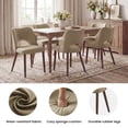 thumbnail image 4 of AFO Modern Velvet Dining Chair with Solid Wood Legs, Side Chair for Dining Room, Cafe and Kitchen, Set of 2, Coffee, 4 of 13