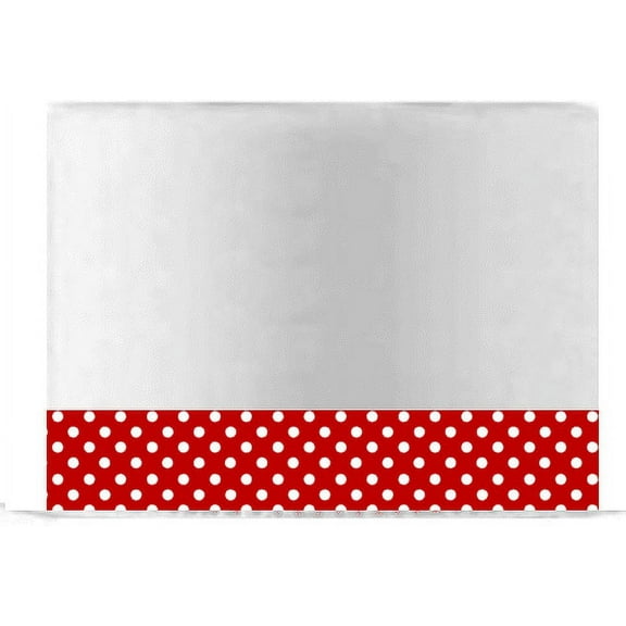 Red and White Polka Dot Edible Cake Decoration Ribbon -6 Slim Strips