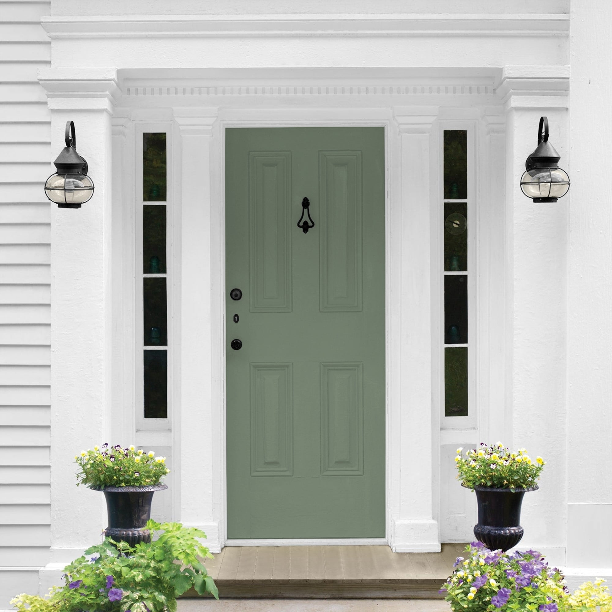 Glidden HEP Lottery Winnings / Green Semi-Gloss Exterior Paint with Primer, 1 Gallon