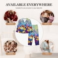 thumbnail image 4 of Uemuo Spring Flower Seasonal Pattern Womens Pajama Sets,PJ Set for Women,Pajamas for Women Logo,Long Sleeve Pajama Set for Women,Soft Long Sleeve Top With Pants-XX-Large, 4 of 9