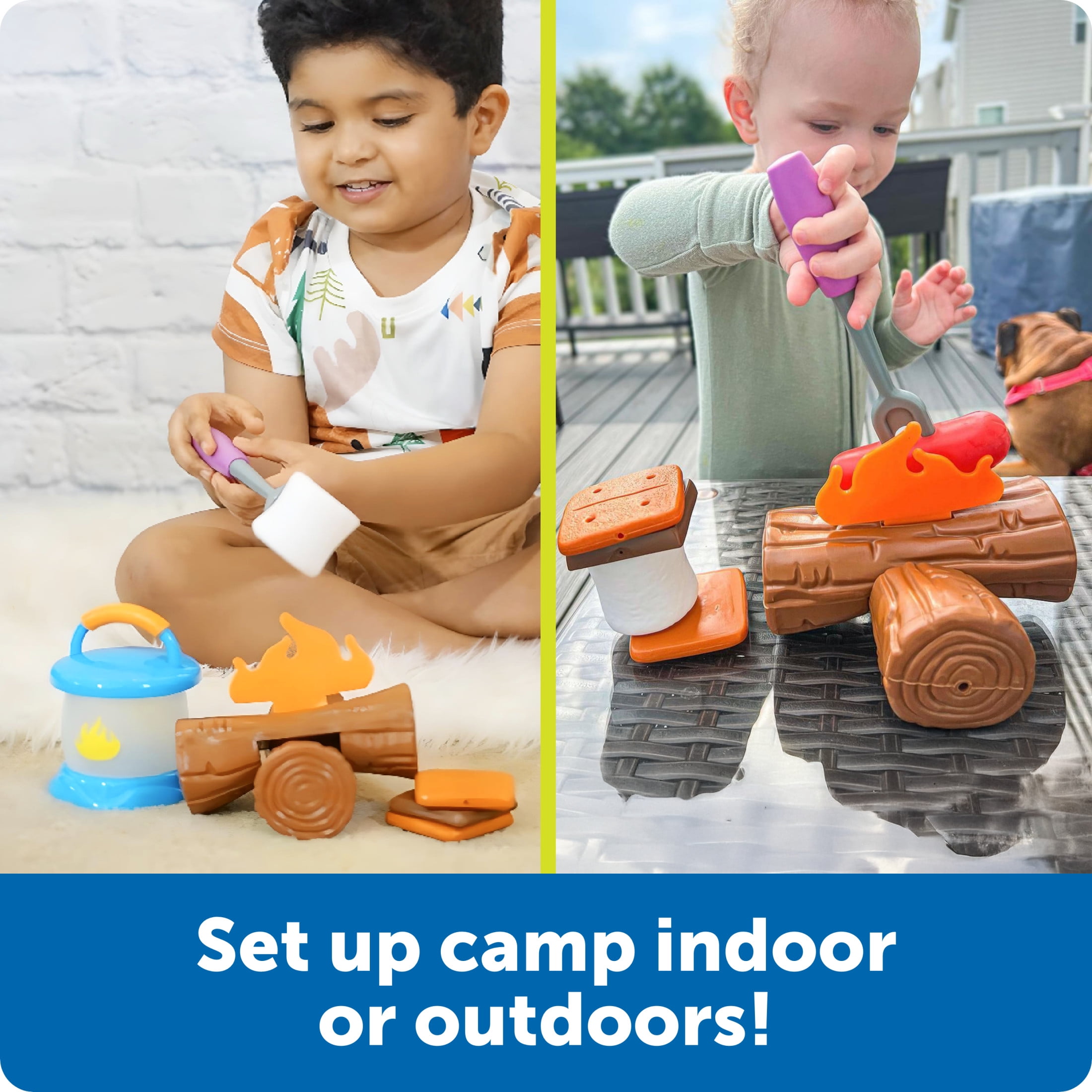 Learning Resources New Sprouts Camp Out! Imaginative Play, Camping Toy, Outdoor Toy Food, Ages 2 +