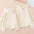 thumbnail image 7 of Gubotare Girls Zip Up Hoodies Teen Fleece Full-Zip Sweatshirts Jacket Casual Fall Hoodie with Pocket Beige,Size 7-8 Years, 7 of 7