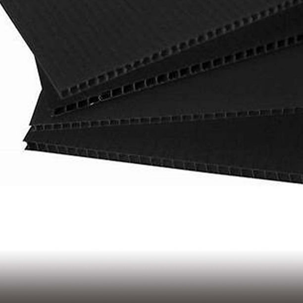 Panneau de remplacement en plastique ondulé noir 24 x 36 pour panneau  sandwich de trottoir panneaux A-Frame 4 mm. 
