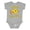 AC-Heather Grey, variant on Mama's Little Guppy Cute Yellow Fish Boys or Girls Baby Bodysuit