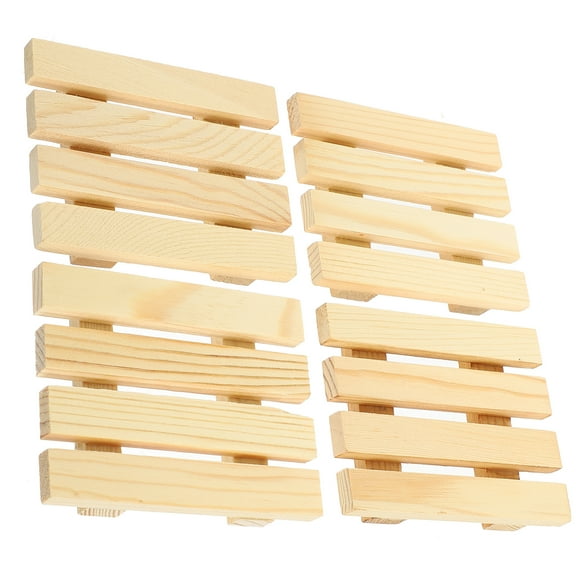 unbranded  4 Pcs Small Coaster Drinks Wood Decor for Dresser Table Decors