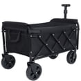 thumbnail image 6 of Expandable Dual-Layer Utility Wagon with 100% Extra Space - 225lbs Grocery Cart for Camping, Shopping, Sports, Gardening, Fishing, Black, 6 of 14