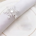 thumbnail image 4 of CoreLiving Silver Snowflake Napkin Rings Set of 1, Elegant Metal Dinner Table Napkin Holders for Christmas Thanksgiving Holiday Place Setting, Wedding Table Decoration, 4 of 9