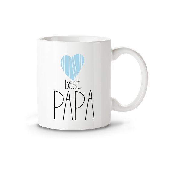 Best Papa Christmas Gifts - Birthday Father's Day Xmas Present for Daddy - Cute Ceramic Cup 11oz for Father