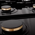thumbnail image 4 of ZLINE 48 In. Porcelain Rangetop In Black Stainless Steel With 7 Gas Brass Burners (RTB-BR-48), 4 of 5