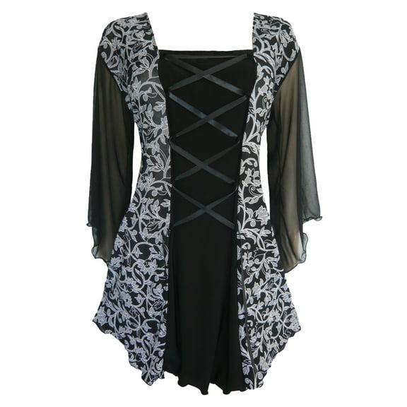 Dare To Wear Victorian Gothic Boho Women's Plus Size Bewitched Corset Top 1x - 5x