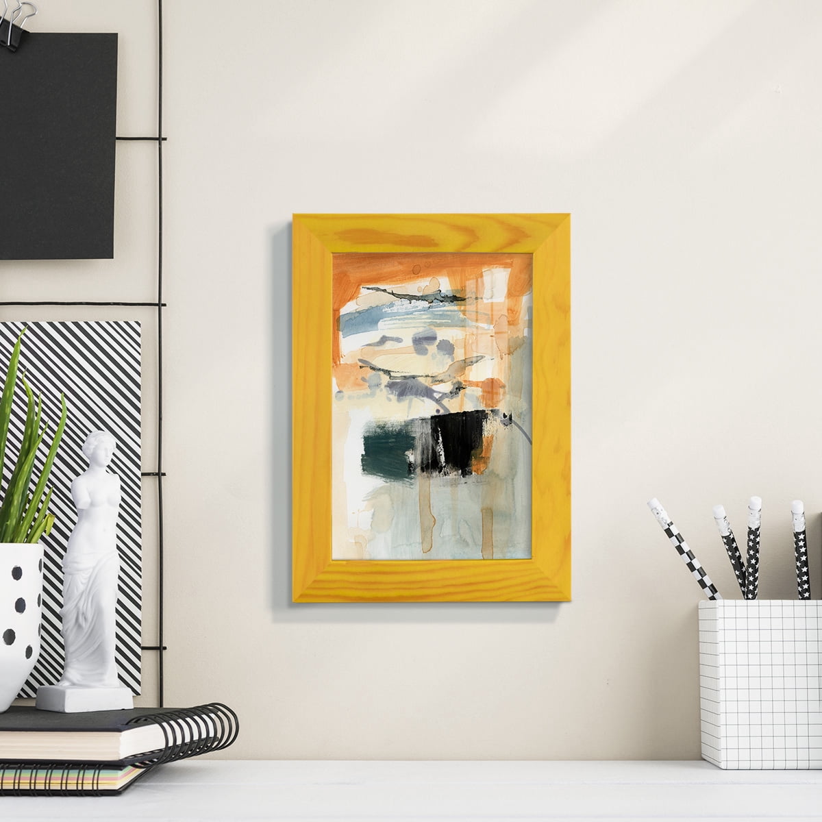 Seria I - Framed Print w/glass - Sunflower Yellow