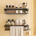 thumbnail image 3 of Estantes de Metal para baño, estante de almacenamiento sin taladro, soporte para champú, organizador de inodoro, accesorios de baño, 3 of 4
