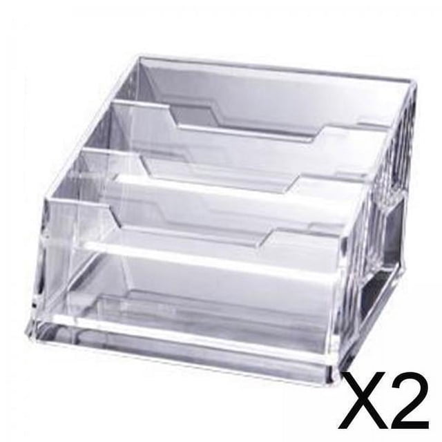 Organizadores de tarjetas transparentes Colamx 3 rejillas 2 piezas