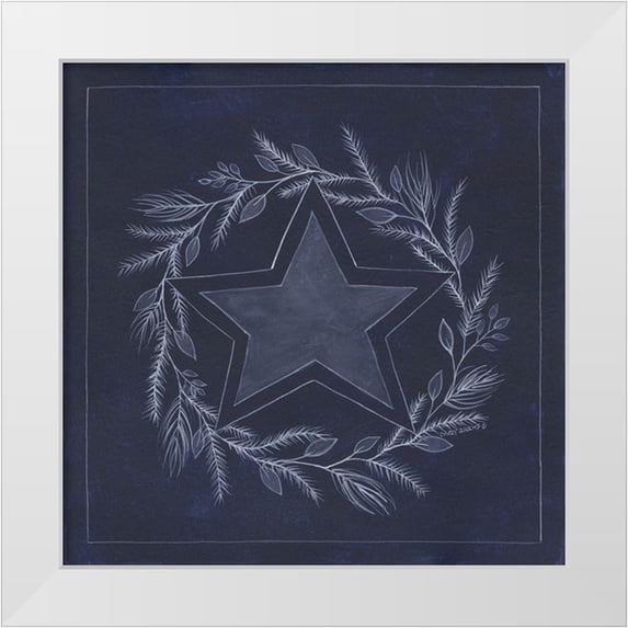 Shamp, Cindy 15x15 White Modern Wood Framed Museum Art Print Titled - Blue Star