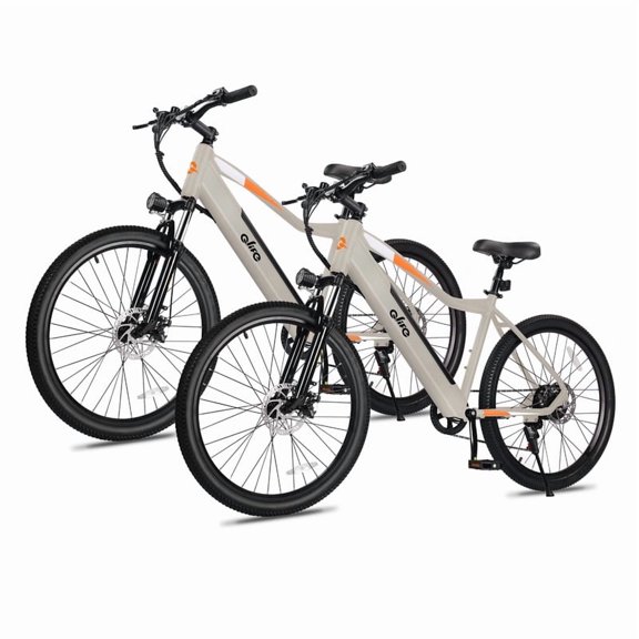 Electric Bike for Adults 26" Ebike with 2.1" Tire, Built-in Removable Battery, Peak 750W Motor Ebikes with 7/21 Speed Carbon Steel Mountain Bicycle 22MPH UL 2849 Certified (Light Grey)*2