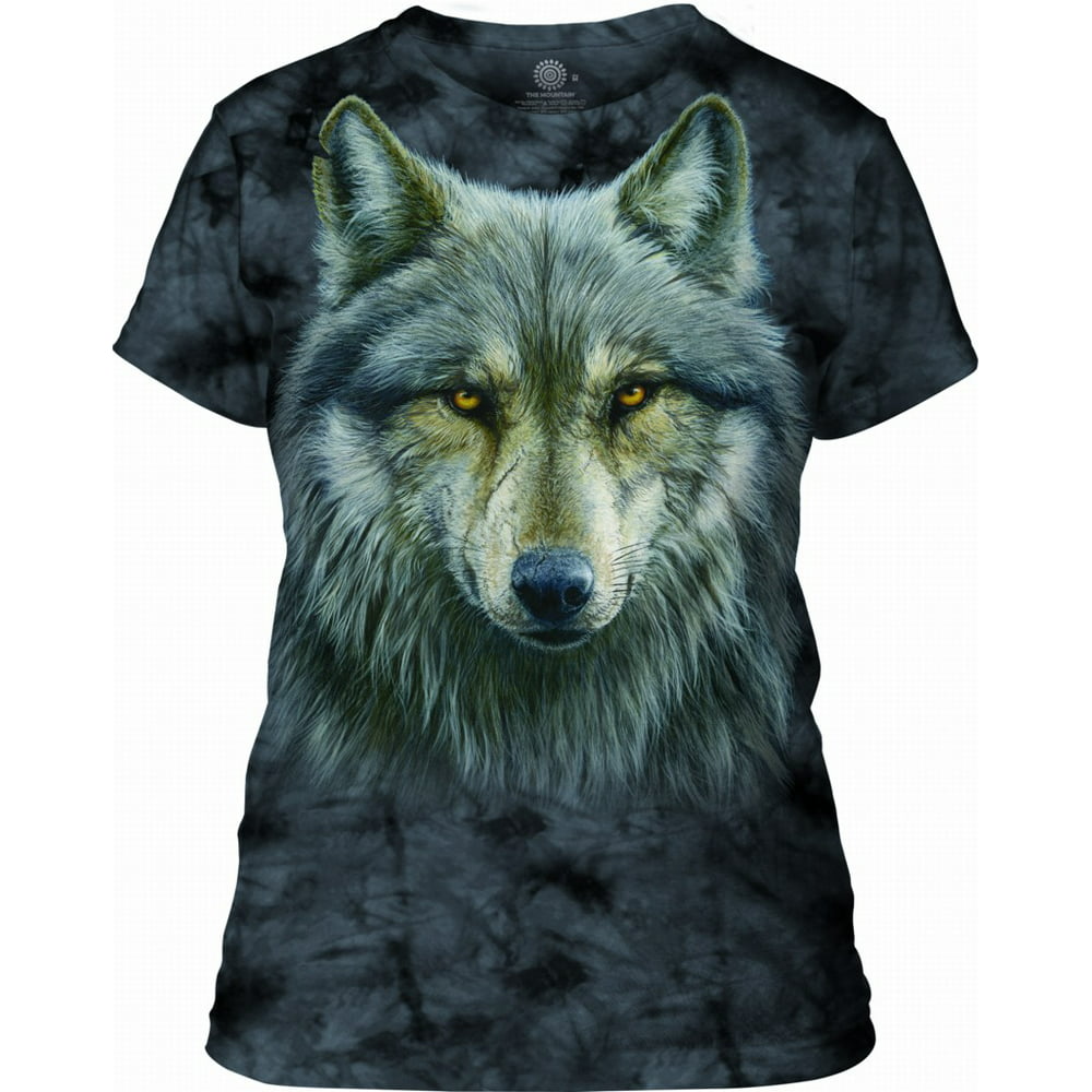 The Mountain - WARRIOR WOLF Small Cotton Wolves Slightly Scooped T ...