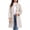 Beige, variant on Stand Collar for Women Mid-Long Button-Down Winter Overcoat XL Purple