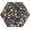 Black, variant on Industry Tile 9"x10" Terrazzo Hexagon Porcelain Matte Gray Floor and Wall Tile (1 Sample)