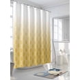 thumbnail image 3 of Fsddascl Morocco Yellow Shower Curtain Set - 72" x 78" Washable Bathtub Curtain with 12 Hooks, Geometric Abstract Plaid Gradient Waterproof Fabric Stall Shower Curtains for Bathroom/Bathtub Décor, 3 of 6