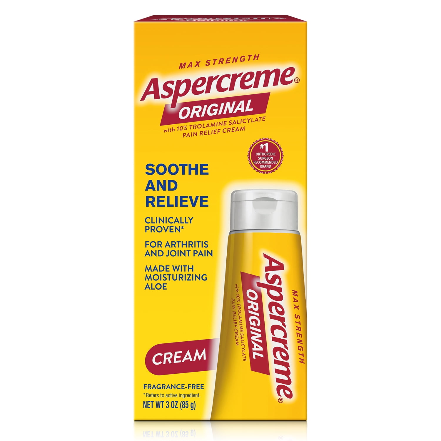 Aspercreme Pain Relieving Creme 3 Oz Odor Free Walmart