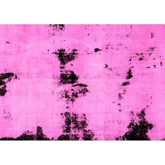 Ahgly Company Indoor Rectangle Abstract Pink Modern Area Rugs, 5' x 8'
