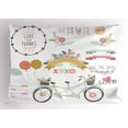 thumbnail image 1 of Engagement Party Pillow Sham Bicycle With a Basket Full of Spring Flowers Wedding Concept Elements, Decorative Standard King Size Printed Pillowcase, 36 X 20 Inches, Multicolor, by Ambesonne, 1 of 2
