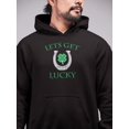 thumbnail image 3 of Old Glory Mens St. Patricks Day Lets Get Lucky Long Sleeve Graphic Hoodie, 3 of 6