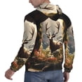 thumbnail image 6 of Pofeuu Enchanted Deer In Cave Print Mens Casual Hooded Collar Drawstring Hoodies Pullover Sweatshirts Casual Long Sleeve Shirts-X-Large, 6 of 7