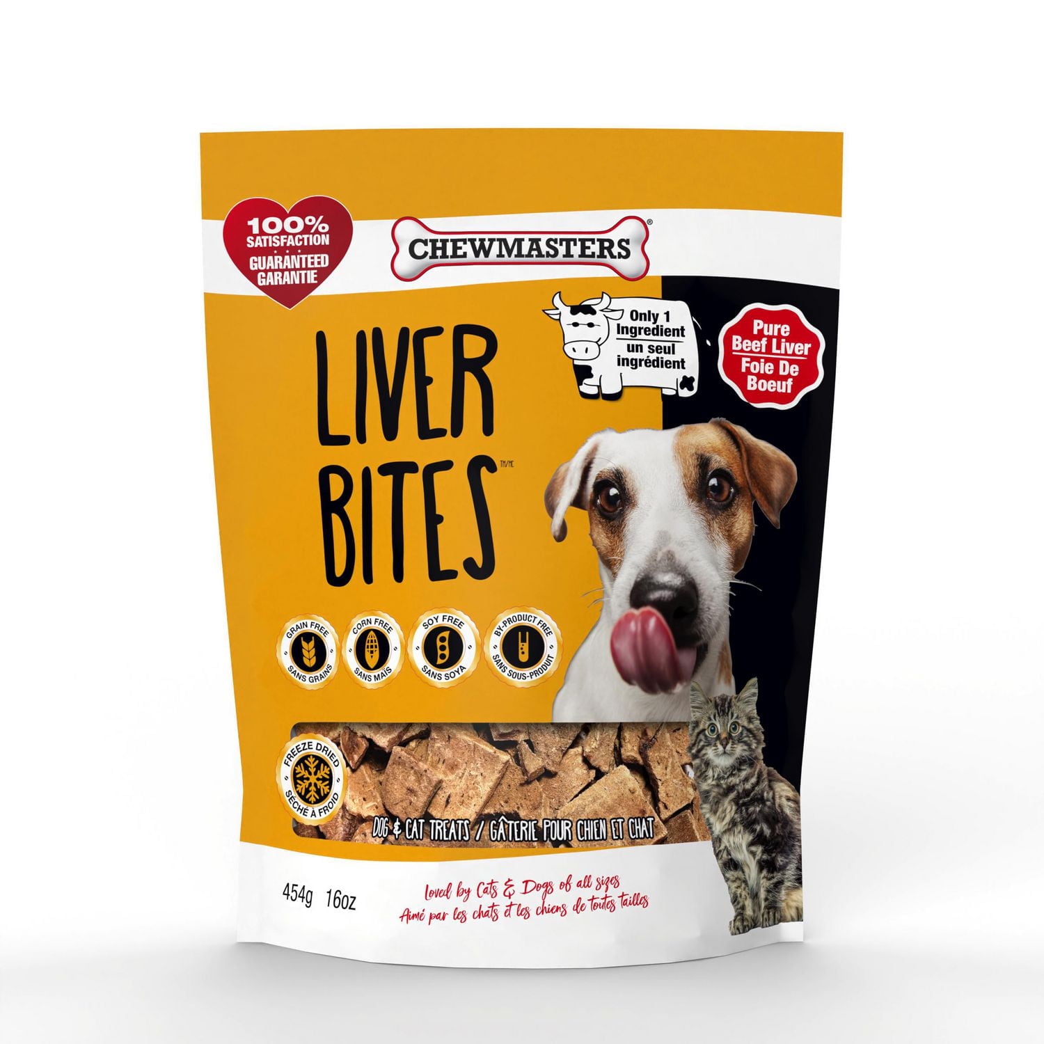 Chewmasters Liver Bites Dog Treats, 454g