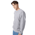 thumbnail image 3 of Hanes Mens Ultimate Cotton Crewneck Sweatshirt -WD60 Heavyweight Fleece Sweatshirt, (XL Light Steel), 3 of 5