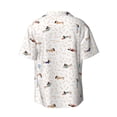 thumbnail image 2 of Wukai Dachshund Dog Puppy Men's Casual Short-Sleeve Button Down Shirt - Lightweight Summer Dress Shirt for Daily Wear-Small, 2 of 7