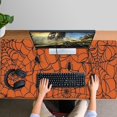 thumbnail image 4 of Long Mouse Pads for Desk,Halloween Orange Spider Web Pattern Desk Mats on Top Of Desks, Desk Mouse Pad Extra Large with 3mm Non-Slip Base and Stitched Edge for Gaming,Office,Work,Home 47.3x23.6in, 4 of 5
