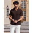 thumbnail image 3 of COOFANDY Men' Muscle V Neck Polo Shirts Slim Fit Short Sleeve Golf T-Shirts Ribbed Knit Soft Tees, 3 of 6