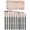 Glamlily 12 Pcs Eyeshadow Brush Set with Bag, Small Makeup Eye Shadow Blending Brushes, Rose Gold
