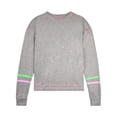 thumbnail image 3 of MeMoi Girls Boxy Striped Long Sleeve T-Shirt - Girls - Female, L, Gray Heather, 3 of 4