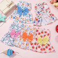 thumbnail image 4 of 5 Pieces Dog Dresses for Small Dogs Girls Floral Puppy Dresses Pet Dog Princess Bowknot Dress Cute Doggie Summer Outfits Dog Clothes for Yorkie Female Cat Small Pets, 5 Styles (Fresh Style), 4 of 7