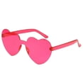 thumbnail image 1 of Trayknick Lady Sunglasses Eye Protection Solid Color Cute Heart Shape Transparent Outdoor Sunglasses for Travel, 1 of 13
