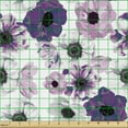 thumbnail image 2 of Ambesonne Floral Design Fabric by the Yard Upholstery, Garden Scene Flowers, 3 Yards, Pale Pink Pale Grey Plum, 2 of 5