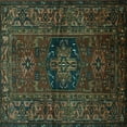 thumbnail image 1 of Ahgly Company Indoor Square Persian Turquoise Blue Traditional Area Rugs, 7' Square, 1 of 4