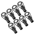 thumbnail image 1 of Unique Bargains 7,5 Mm en Acier Inoxydable Tige de Pêche Réparation Kit Pole Ring Guide Remplacement, Noir 8 Pack, 1 of 5