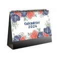 thumbnail image 1 of Calendario plegable de escritorio de 2024, en francés, de enero de 2024 a diciembre de 2024, 6,9" x 6,3", calendario de escritorio de 12 meses, 1 of 6